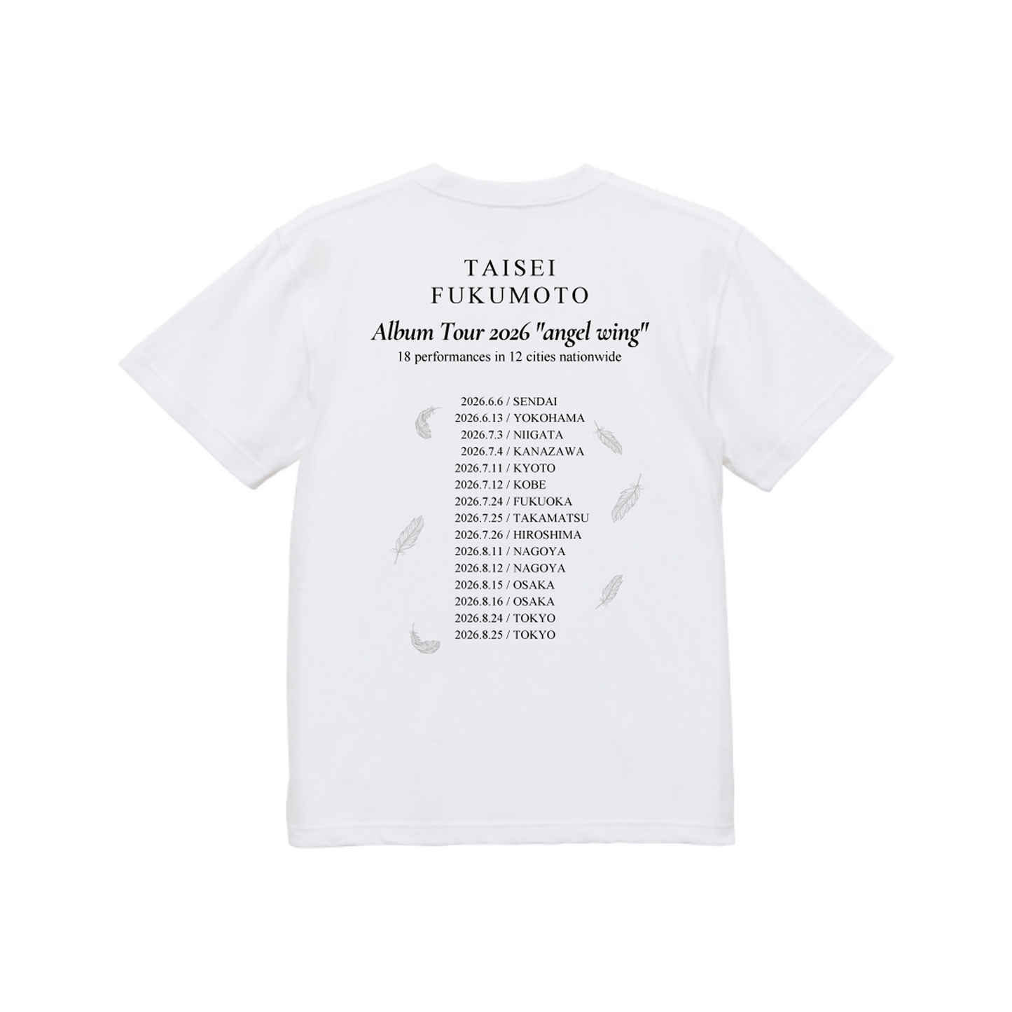 angel wing Tシャツ<ホワイト>