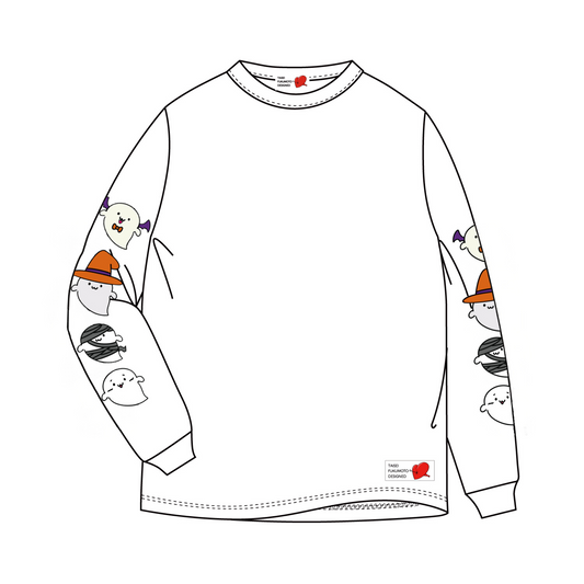 「エゴハロ」ロングスリーブTシャツ<ホワイト>