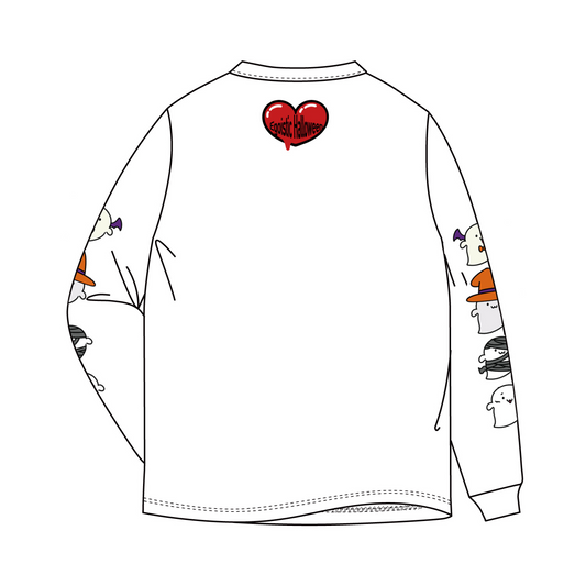 「エゴハロ」ロングスリーブTシャツ<ホワイト>