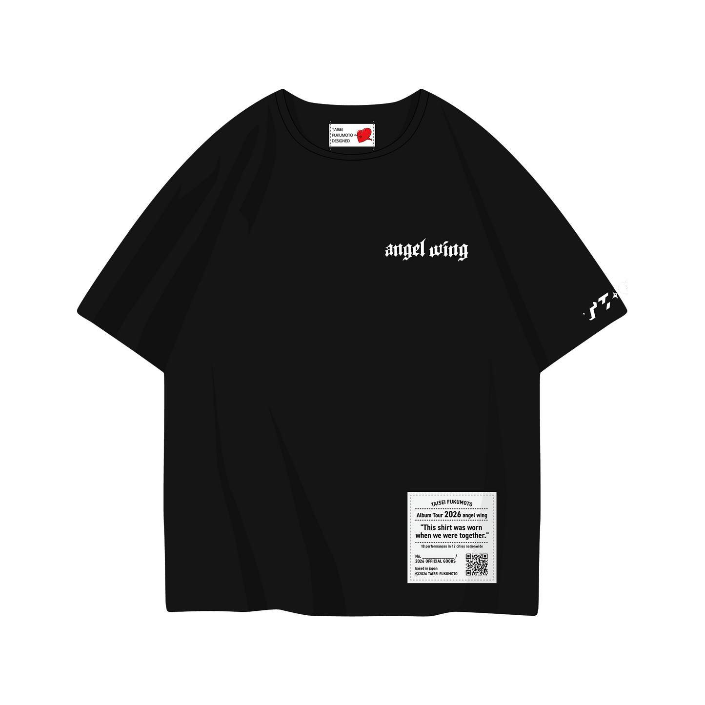 angel wing Tシャツ<ブラック>
