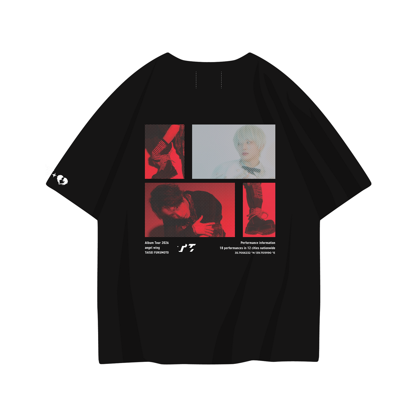 angel wing Tシャツ<ブラック>