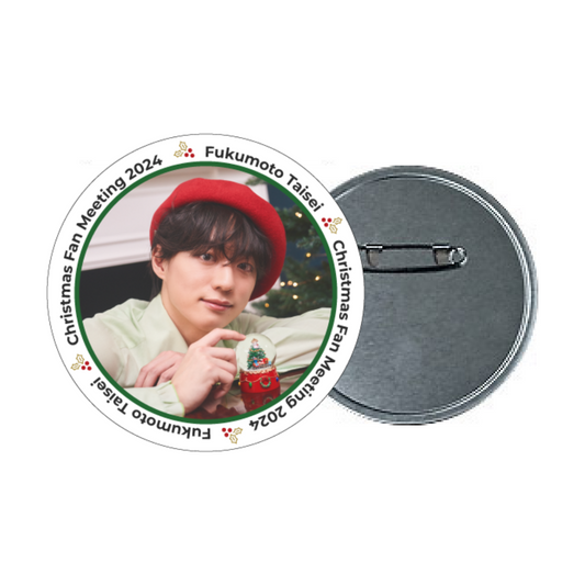 「Xmas」布だからちょっと高級感あります缶バッジ