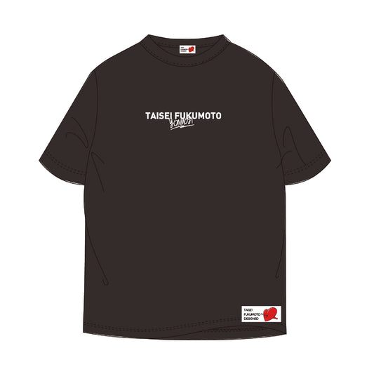 よんもじ 刺繍Tシャツ<ブラック>
